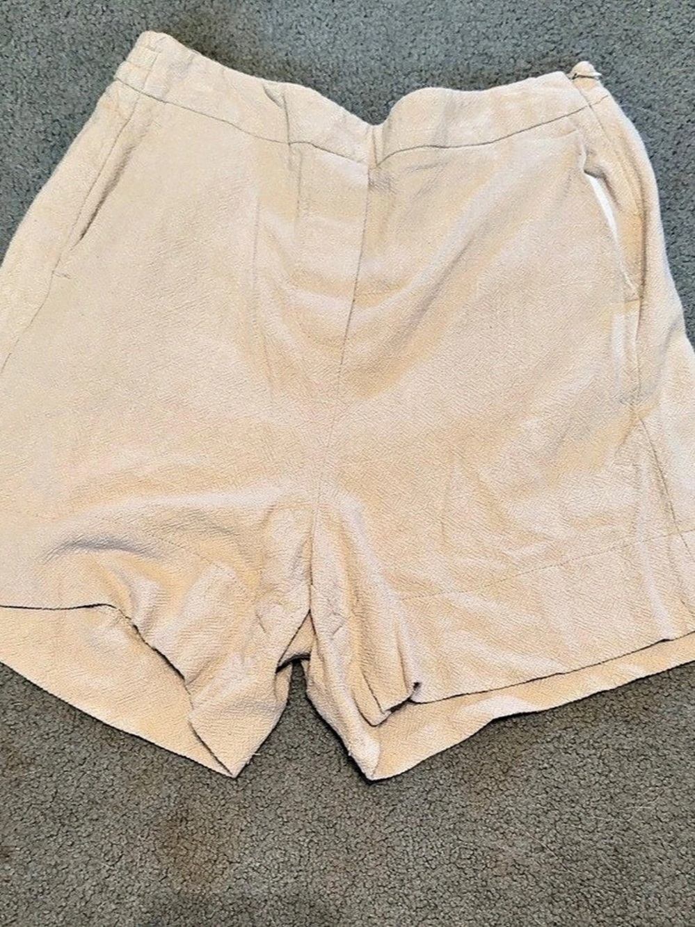 Frank And Oak Cream Textured Shorts – Size 6